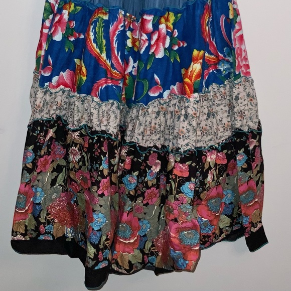 Eclectic Multicolored Bohemian Hippie Skirt Sz S - Picture 6 of 10